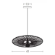 19105 PENDANT LIGHT BAMBOO METAL 1XE27 BLACK Zambelis Lights