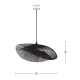 19108 PENDANT LIGHT 1XE27 BAMBOO BLACK Zambelis Lights