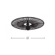 19253 CEILING LIGHT BLACK BAMBOO 1XE7 MAX 40W NATURAL ELEMENTS LIGHTS Zambelis Lights