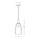 1965 PENDANT LIGHT GLASS 7W SMOKE GRAY Zambelis Lights