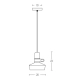 1990 PENDANT LIGHT 1XE27 BLACK WOOD LEATHER Zambelis Lights