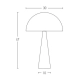 20211 TABLE LAMP E27 MAX 25W IRON MATERIAL GOLD MATTE ON/OFF SWITCH Zambelis Lights