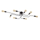 LESTER - Plafon - E27 - Black 21112/08/30 Lucide