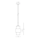 22002 PENDANT LIGHT E27 MAX 40W BLACK MATT CHROME CLASS Zambelis Lights