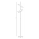 22032 FLOOR LED LAMP 7W 3000K SANDY BLACK - GOLD METAL - ALUMINIUM Zambelis Lights