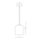 22116 PENDANT LIGHT 1XE14 GLASS CHAMPAGNE Zambelis Lights