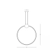 23094 PENDANT LED LIGHT 24W 3000K ALUMINIUM-SILICON,BLACK-GOLD RING Zambelis Lights