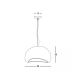 23342 PENDANT LAMP E27 MAX 15W FIBERGLASS D:80 CM Zambelis Lights
