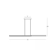 2559 PENDANT LED LINE LIGHT 44W 3000K TRIAC SANDY BLACK - BRASS Zambelis Lights