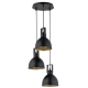 lafabryka.pl Lampa wisząca MARS 3 KOŁO CZARNY ZŁOTY 32260 SIGMA