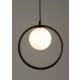 lafabryka.pl Lampa wisząca ring kula czarna Sigma Lighting AQUA 1 33407