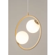 lafabryka.pl Lampa wisząca ring kula złota Sigma Lighting AQUA 2 33412