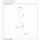 Lampa wisząca JULIUS - Pendant light - Ø 40 cm - E27 - Smoke Grey 34438/40/65 Lucide