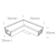 Recessed LED Linear Profiles 38152RC/W/C ONE LIGHT