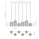 Lampa wisząca VANDER 6 BL GOLD 1364/6 EMIBIG Lighting