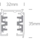 Szyna 3-fazowa Track Square Track Surface 40003A/W 300 cm ONE LIGHT
