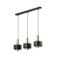 RIF LUX 3 czarny/złoty Lampa wisząca 40720 Sigma