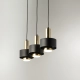RIF LUX 3 czarny/złoty Lampa wisząca 40720 Sigma