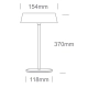 BLACK TABLE LAMP 2w WW IP44 USB RECHARGEABLE DIMMABLE 61106/B/W ONE LIGHT
