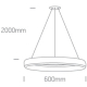 Lampa wisząca LED Pendant Rings 63114/W/W ONE LIGHT 60cm