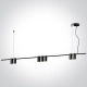 BLACK PENDANT GU10 7x7W IP20 100-240V 63146B/B ONE LIGHT