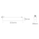 BLACK 24W CCTV LINEAR TRACK LIGHT 230V IP20 65028AT/B/V ONE LIGHT