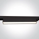 BLACK 36W CCTV LINEAR TRACK LIGHT 230V IP20 65028BT/B/V ONE LIGHT