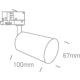 Cone 65105CT/W White 10W GU10 TRACK SPOT ONE LIGHT