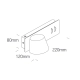 BLACK LED 6W+4W UPLIGHT WW IP20 230V LEFT 65147/B/W ONE LIGHT
