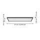 ROVITO-Z oprawa sufitowa Plafon LED 57x30cm IP44 RGB+TW Czarny prostokątny 901469 EGLO