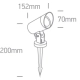 Reflektor GU10 Garden Spots IP65 67464G/B ONE LIGHT