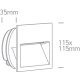 Oprawa wpuszczana Outdoor Dark Light Wall Recessed Die cast 68068A/W/W IP65 ONE LIGHT