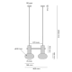 LAMPA WISZĄCA FLO sky II 7000H31_S 2 x E14 max 10W Aldex