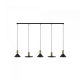 lafabryka.pl Lampa wisząca HERMANOS V black-solid brass 8032 Nowodvorski