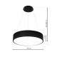 lafabryka.pl Lampa wisząca OHIO BLACK 24W LED ML6358 MILAGRO