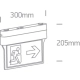 WHITE EMERGENCY LED 1W IP44 M3 hrs WALL/CEILING MOUNT 230V 89406/W ONE LIGHT