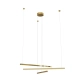 lafabryka.pl Trio 3 P0474D Lampa Wisząca Złota Szczotkowane Ściemnialna MaxLight