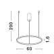 Lampa wisząca TOLUCA 60cm LE42780
