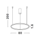 Lampa wisząca TOLUCA 80cm LE42784