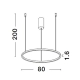 Lampa wisząca TOLUCA 80cm LE42781