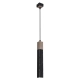 lafabryka.pl Lampa wisząca SOLO SAWN BLACK / PATINATED WOOD 1x mini GU10 MLP7469 Milagro