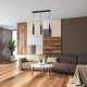 lafabryka.pl Lampa wisząca SOLO SAWN BLACK / PATINATED WOOD 3x mini GU10 MLP7470 Milagro