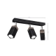 lafabryka.pl Lampa sufitowa SOLO SAWN BLACK / PATINATED WOOD 3x mini GU10 MLP7473 Milagro