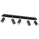 lafabryka.pl Lampa sufitowa PRESTON BLACK/CHROME 5x mini GU10 MLP7621 Milagro