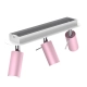 lafabryka.pl Lampa sufitowa PRESTON PINK/WHITE 3x mini GU10 MLP7628 Milagro