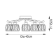Plafon Ria 5lt semi flush 96454 ENDON