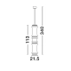 Lampa wisząca ABANCAY LE44593