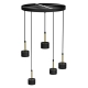 lafabryka.pl Lampa wisząca ARENA BLACK/GOLD 5xGX53 MLP7763 Milagro