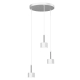 lafabryka.pl Lampa wisząca ARENA WHITE/SILVER 3xGX53 MLP7780 Milagro