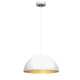 lafabryka.pl Lampa wisząca BETA WHITE/GOLD 1xE27 35cm MLP7897 Milagro